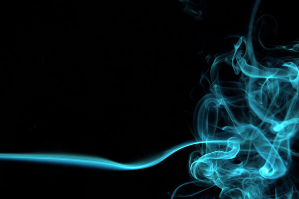 Abstract smoke isolated on black background