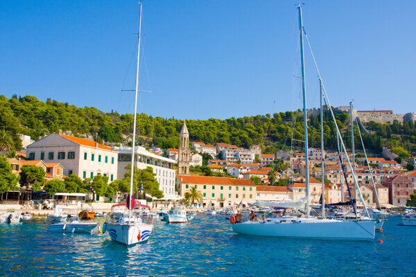 HVAR TOWN HARBOR, CROATIA