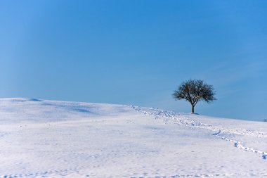 Kış manzarası ile boşaltmak