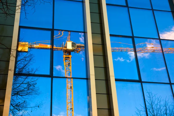 stock image Reflection of a crane