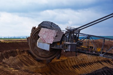 Giant wheel of bucket wheel excavator clipart