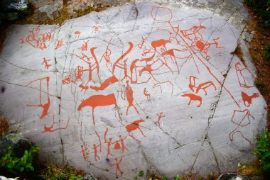 Ancient Rock Carving in Alta, Norway clipart