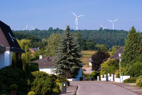 在德国的风力发电机组 — 图库照片