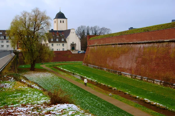 Fortress and church in Juelich, Germany — Stock Photo, Image