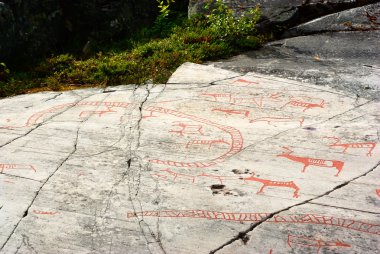 Ancient Rock Carving in Alta, Norway clipart