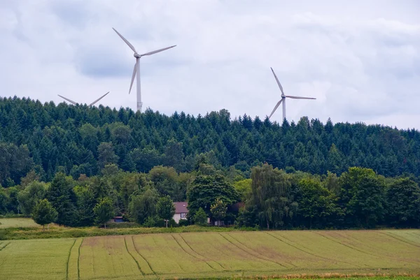Větrné turbíny v Německu — Stock fotografie
