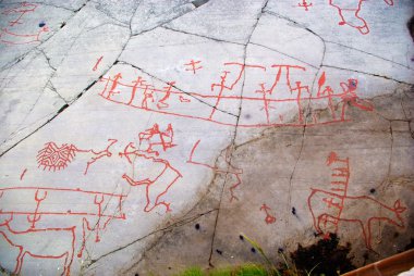 Ancient Rock Carving in Alta, Norway clipart