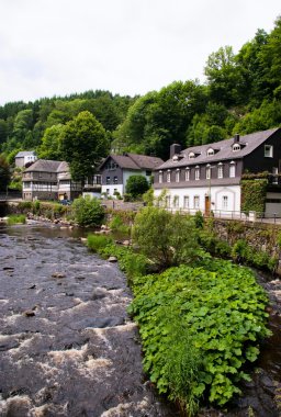 Eski Avrupa şehir. Monschau, Almanya