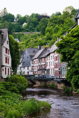 Eski Avrupa şehir. Monschau, Almanya