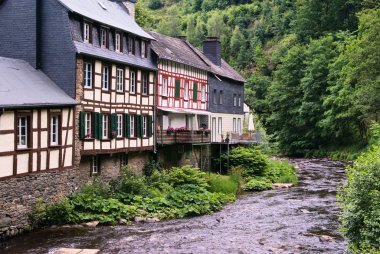 Eski Avrupa şehir. Monschau, Almanya