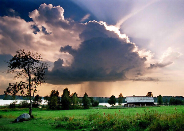 Thundercloud over the house