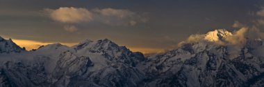 Sunrise in the Himalaya clipart