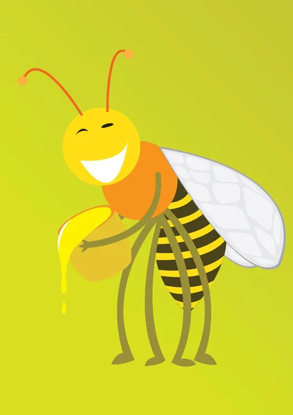 Joyeux abeille — Image vectorielle