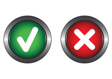 Two system buttons clipart