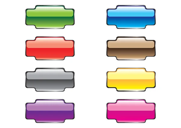 Botones rectangulares varicolores — Archivo Imágenes Vectoriales