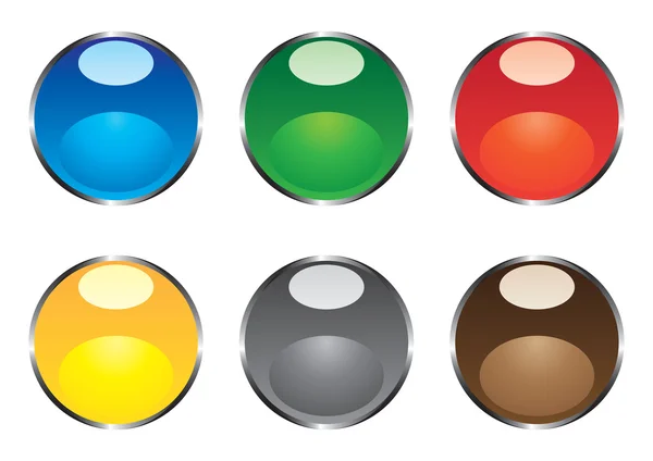 Boutons brillants ronds varicolores — Image vectorielle