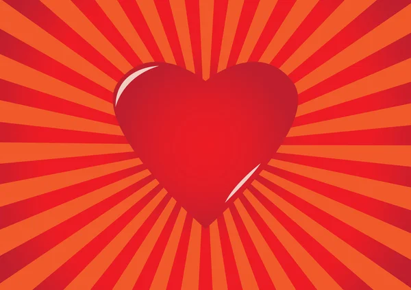 Red heart — Stock Vector