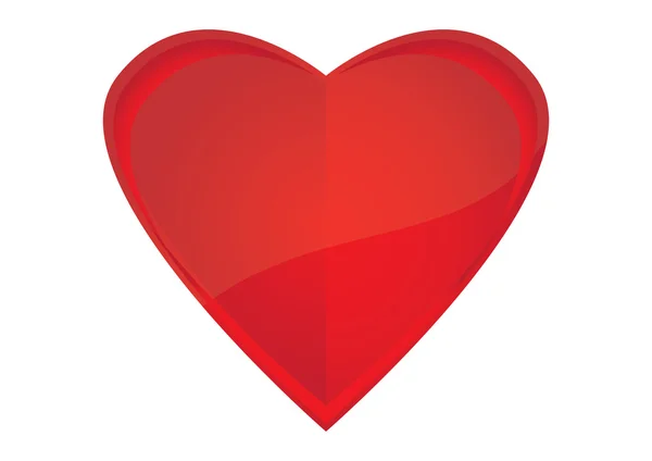 Kırmızı kalp — Stok Vektör