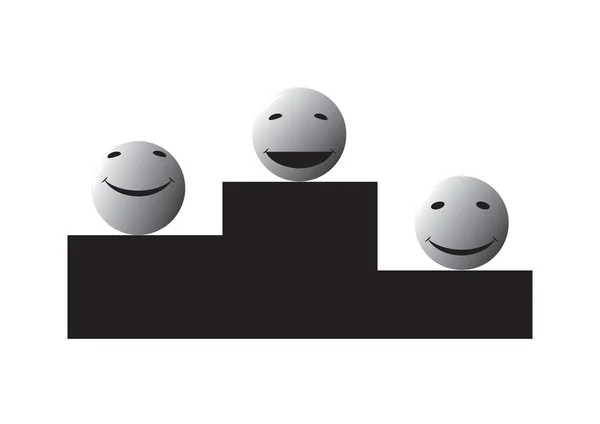 Smileys gris — Image vectorielle
