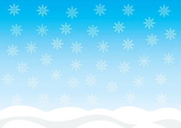 Hintergrund mit Schneeflocken — Stockvektor