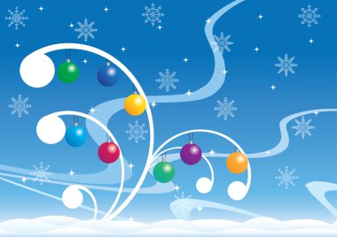 Background with Christmas toys clipart