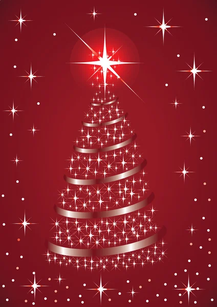 The glittering Christmas tree — Stock Vector
