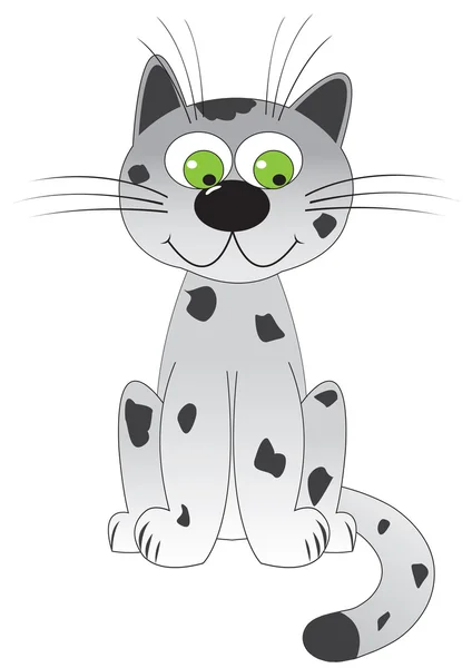 Серый котенок — стоковый вектор