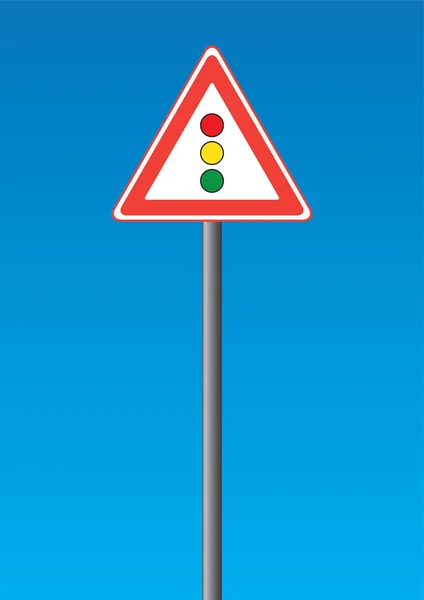 Дорожній знак - світлофор — стоковий вектор