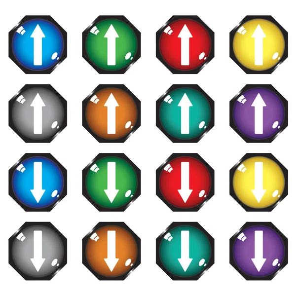 Botones multicolores con los punteros — Archivo Imágenes Vectoriales