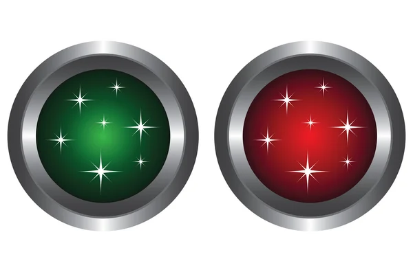 Deux boutons avec paillettes — Image vectorielle