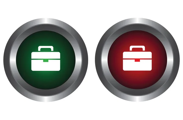 Dois botões com um portfólio —  Vetores de Stock