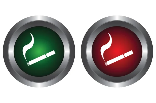 stock vector Two buttons with a cigarette