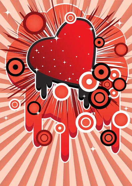Абстрактное изображение с сердцем — стоковый вектор