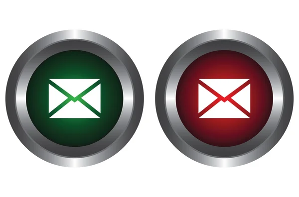 Deux boutons avec la lettre — Image vectorielle