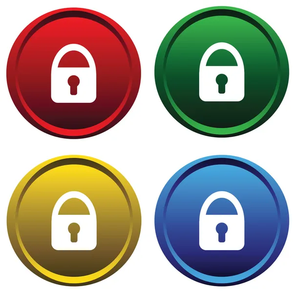 Stock vector Plastic buttons with a lock