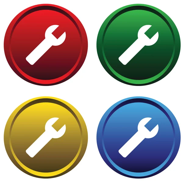 stock vector Plastic buttons with a tool