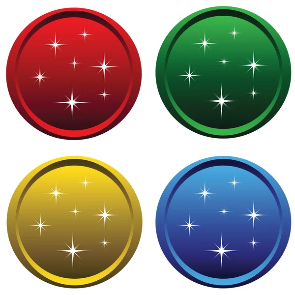 Plastic buttons with a glitter — Stock Vector