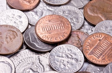 American coin background