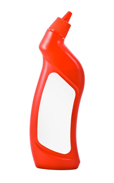 Plastová lahvička s mýdlem na bílém poz — Stock fotografie