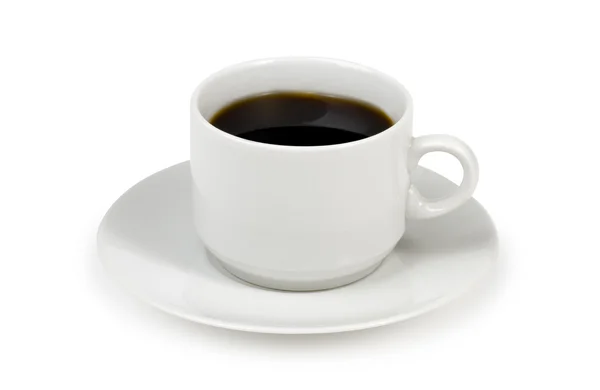Ένα φλιτζάνι καφέ, σκαλισμένα πάνω σε ένα λευκό έκφραση — Φωτογραφία Αρχείου