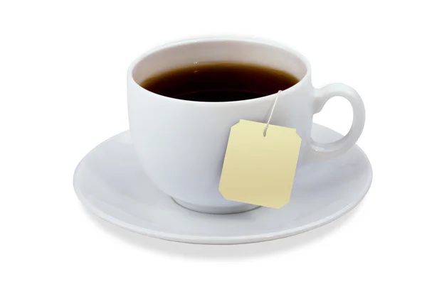 Una taza de café tallado en un fondo blanco — Foto de Stock