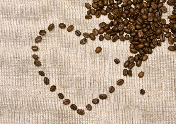 Älska kaffe. hjärta och kaffe — Stockfoto