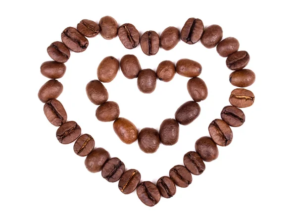 Love coffee. Heart and coffee — Stock Photo, Image