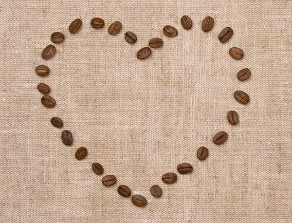 Adoro café. Coração e café — Fotografia de Stock