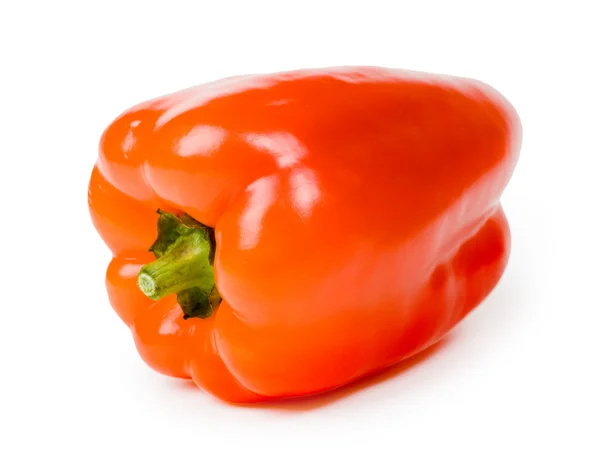 在白色背景上的一个成熟胡椒 — 图库照片