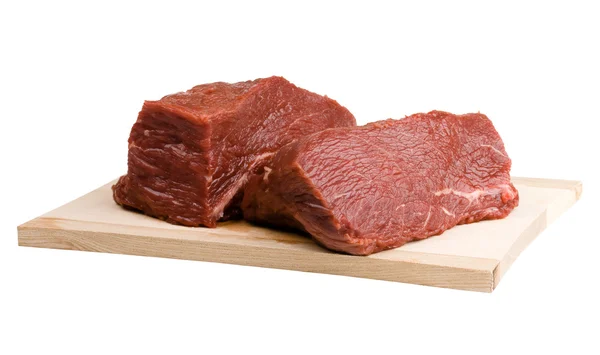 Trozo de carne fresca sobre fondo blanco —  Fotos de Stock