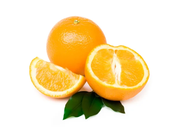 Several oranges on white background — Stock Photo, Image