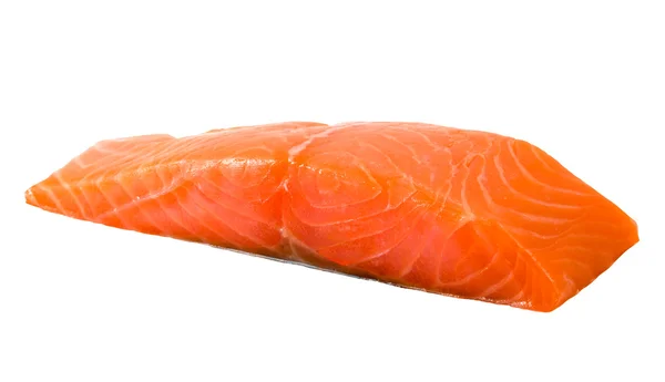 Filets de saumon sur fond blanc — Photo