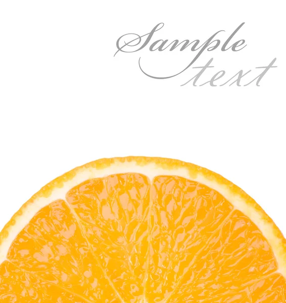 Affettato arancione su sfondo bianco — Foto Stock