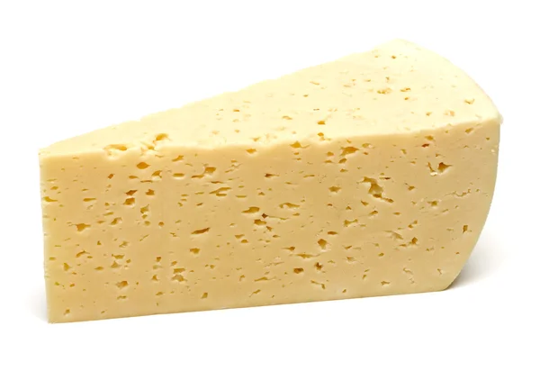 Sabroso queso sobre un fondo blanco — Foto de Stock